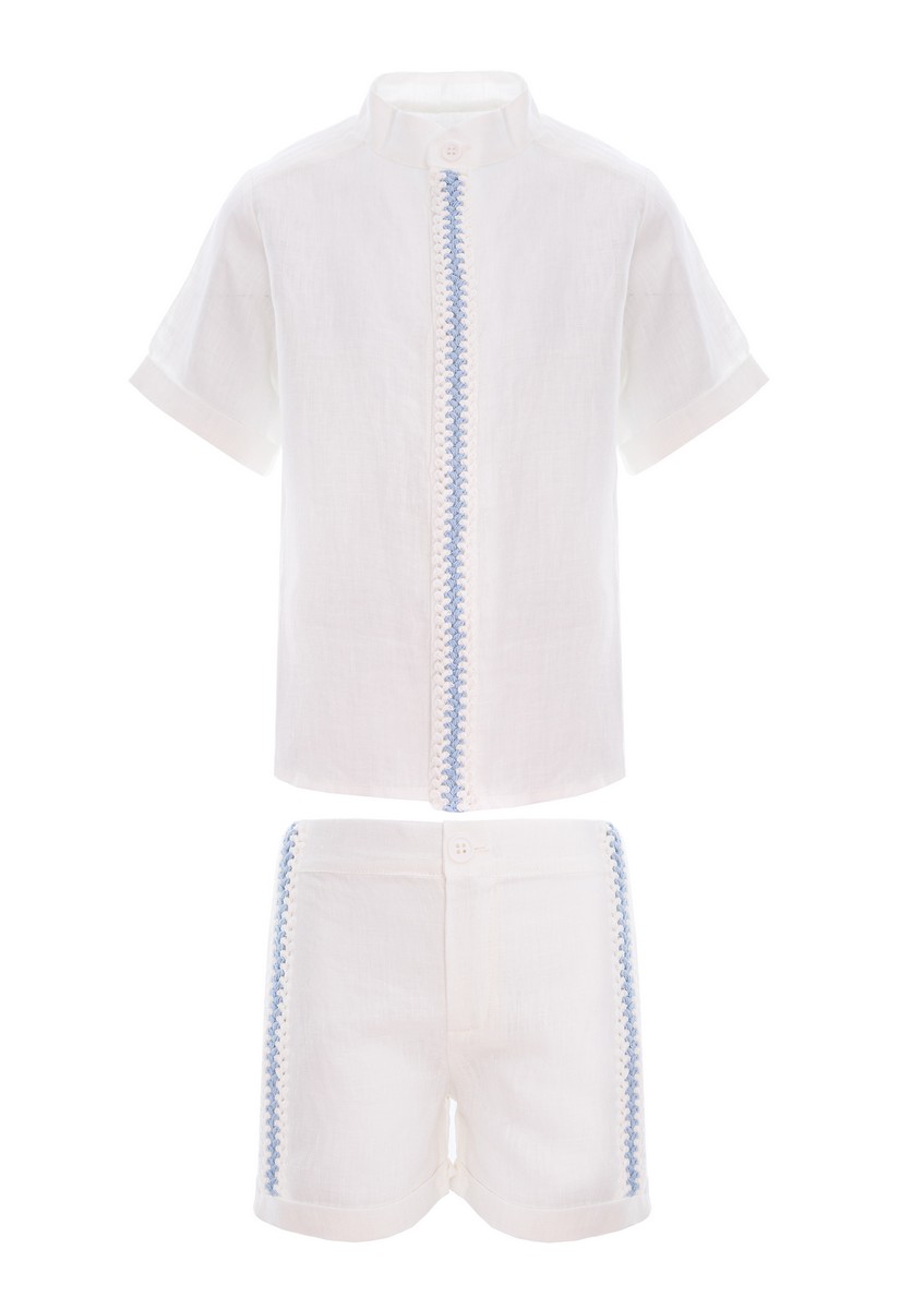 RENE SET- IVORY WITH BLUE